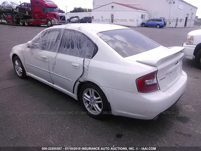 4S3BL616X56200457 - 2005 SUBARU LEGACY 2.5I WHITE photo 3