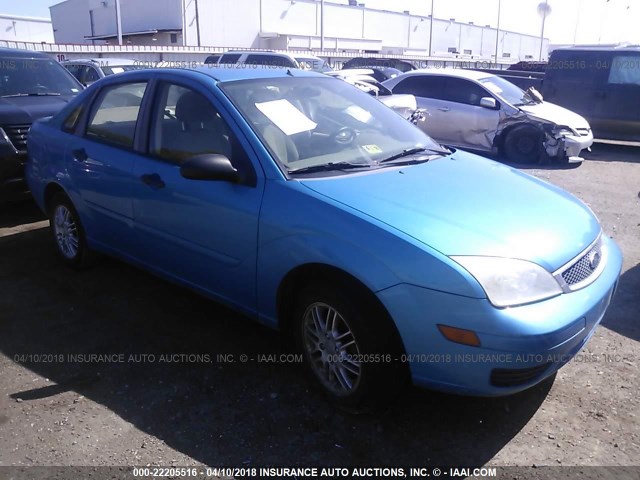 1FAFP34N97W251030 - 2007 FORD FOCUS ZX4/S/SE/SES BLUE photo 1