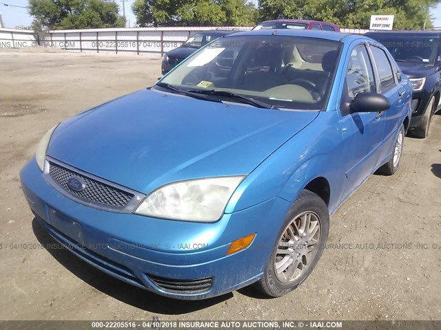 1FAFP34N97W251030 - 2007 FORD FOCUS ZX4/S/SE/SES BLUE photo 2