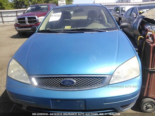 1FAFP34N97W251030 - 2007 FORD FOCUS ZX4/S/SE/SES BLUE photo 6