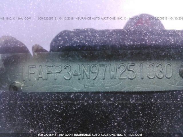 1FAFP34N97W251030 - 2007 FORD FOCUS ZX4/S/SE/SES 蓝色 照片 9