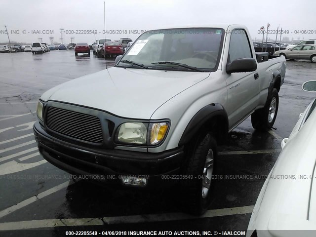 5TENM92NX1Z864482 - 2001 TOYOTA TACOMA PRERUNNER SILVER photo 2