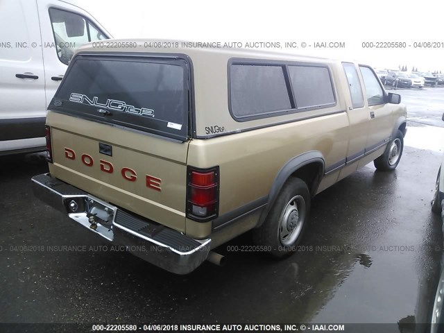 1B7FL23X5MS359263 - 1991 DODGE DAKOTA GOLD photo 4