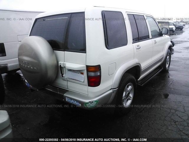 JACDJ58X3X7912862 - 1999 ISUZU TROOPER S WHITE photo 4