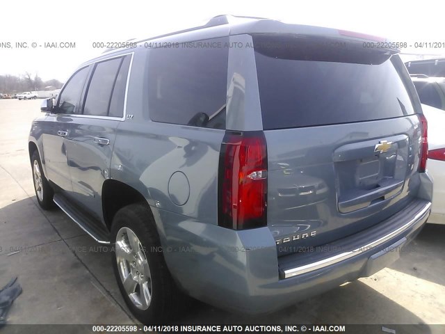 1GNSKCKC8GR170468 - 2016 CHEVROLET TAHOE K1500 LTZ BLUE photo 3