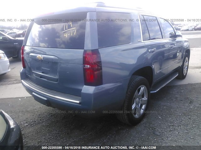 1GNSKCKC8GR170468 - 2016 CHEVROLET TAHOE K1500 LTZ BLUE photo 4