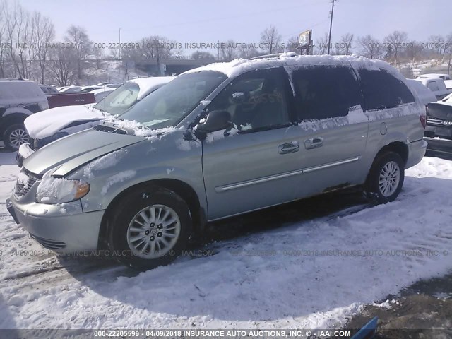 2C4GP54L94R538557 - 2004 CHRYSLER TOWN & COUNTRY TOURING GREEN photo 2