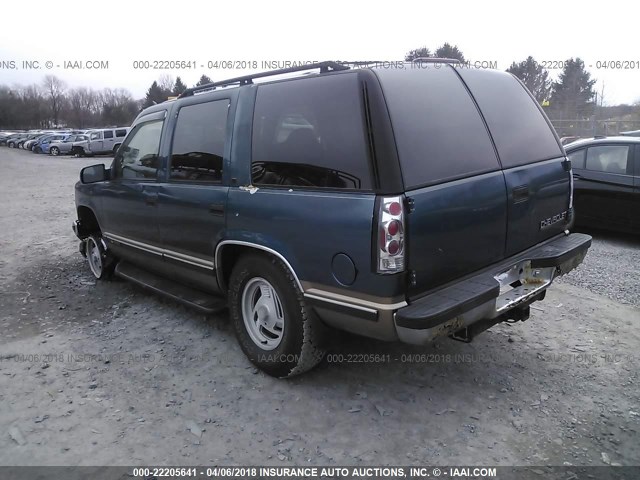 1GNEK13K4SJ395047 - 1995 CHEVROLET TAHOE K1500 BLUE photo 3