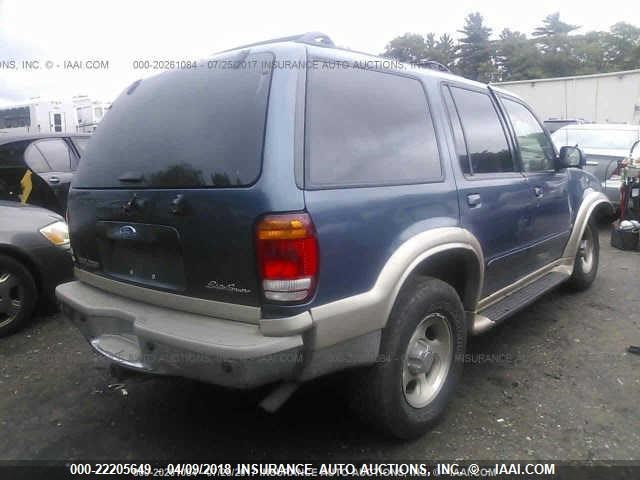 1FMDU84P81ZA52691 - 2001 FORD EXPLORER EDDIE BAUER BLUE photo 4