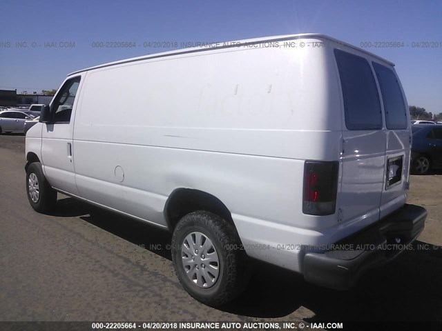 1FTNE24W86DA98035 - 2006 FORD ECONOLINE E250 VAN WHITE photo 3