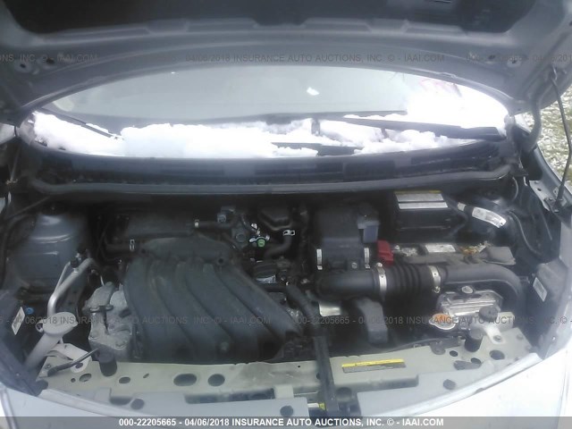 3N1CE2CP5FL404848 - 2015 NISSAN VERSA NOTE S/S PLUS/SV/SL/SR GRAY photo 10