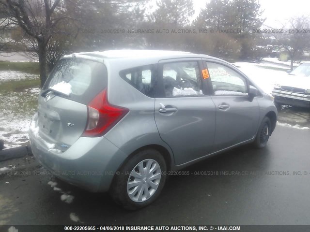 3N1CE2CP5FL404848 - 2015 NISSAN VERSA NOTE S/S PLUS/SV/SL/SR GRAY photo 4