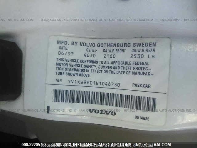 YV1KW9601W1046730 - 1998 VOLVO V90 Desconocido foto 9