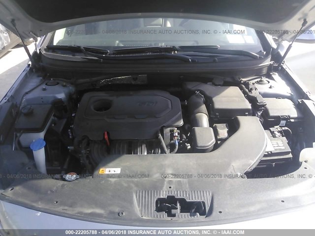 5NPE24AF1HH548341 - 2017 HYUNDAI SONATA SE SILVER photo 10