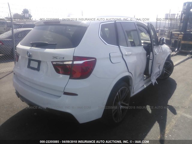 5UXWX7C57BL730008 - 2011 BMW X3 XDRIVE35I WHITE photo 4