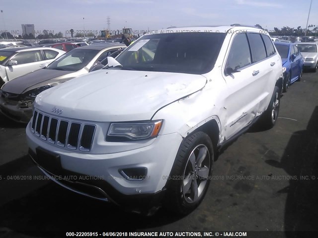 1C4RJFBM0FC734488 - 2015 JEEP GRAND CHEROKEE LIMITED WHITE photo 2