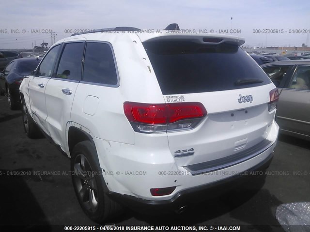 1C4RJFBM0FC734488 - 2015 JEEP GRAND CHEROKEE LIMITED WHITE photo 3