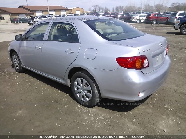 JTDBL40E89J025108 - 2009 TOYOTA COROLLA LE/XLE SILVER photo 3