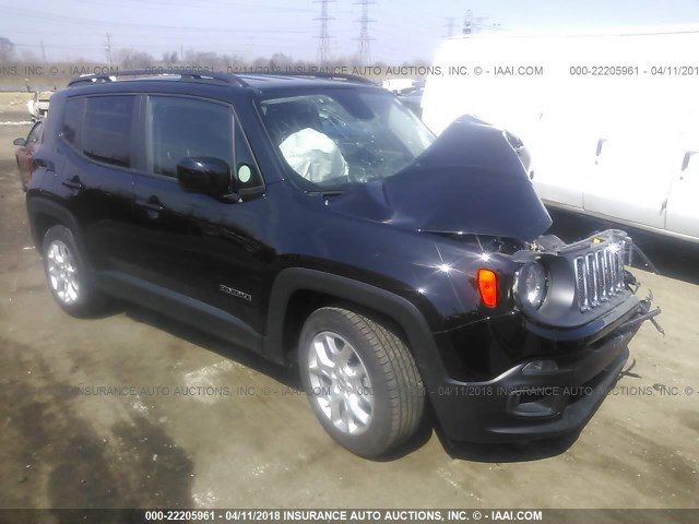 ZACCJABT5GPC52466 - 2016 JEEP RENEGADE LATITUDE BLACK photo 1