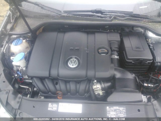 WVWBA7AJ0AW277686 - 2010 VOLKSWAGEN GOLF 灰色 照片 10
