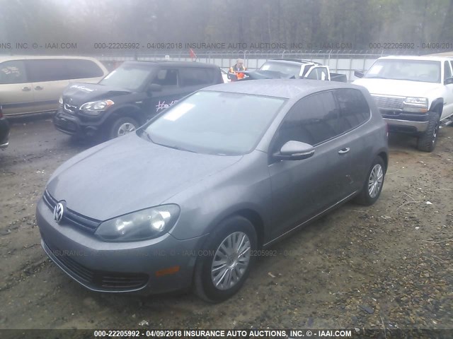 WVWBA7AJ0AW277686 - 2010 VOLKSWAGEN GOLF GRAY photo 2