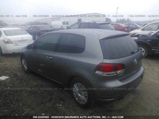 WVWBA7AJ0AW277686 - 2010 VOLKSWAGEN GOLF 灰色 照片 3