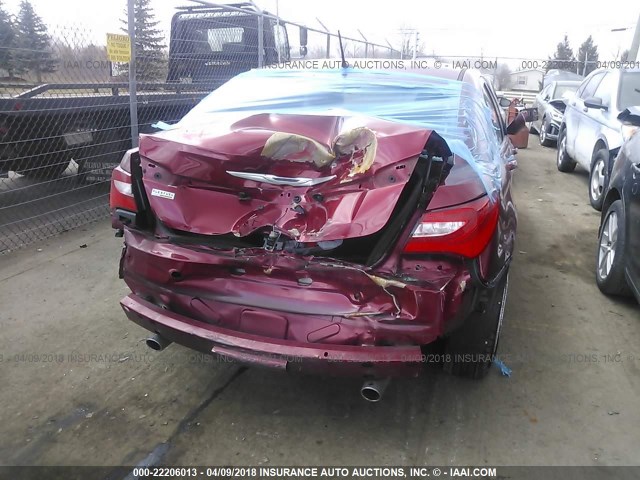 1C3CCBBG9DN660173 - 2013 CHRYSLER 200 TOURING RED photo 6