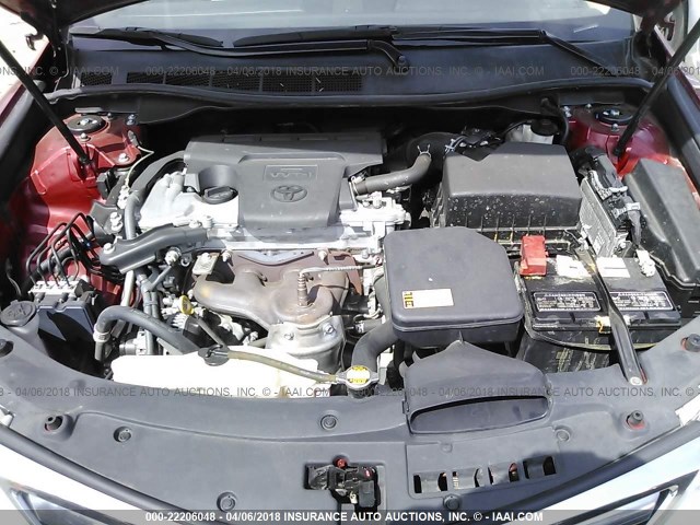4T1BF1FK6EU817426 - 2014 TOYOTA CAMRY L/SE/LE/XLE 红色 照片 10