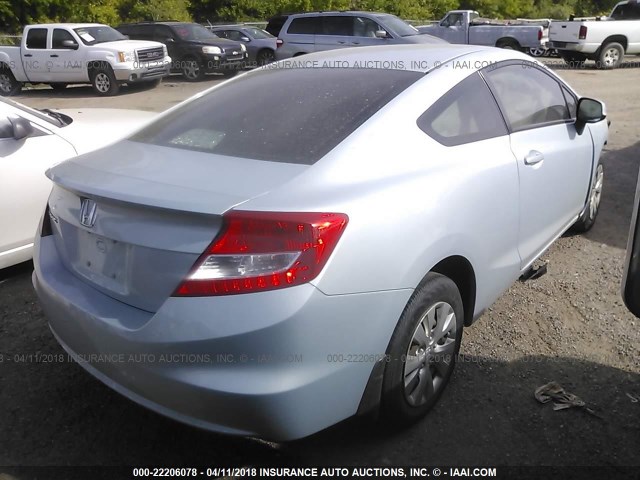 2HGFG3B51CH554553 - 2012 HONDA CIVIC LX BLUE photo 4