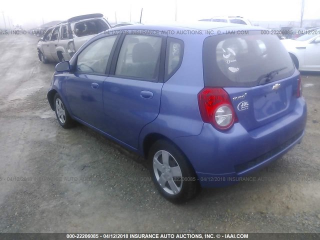 KL1TD66E79B319315 - 2009 CHEVROLET AVEO LS/LT BLUE photo 3