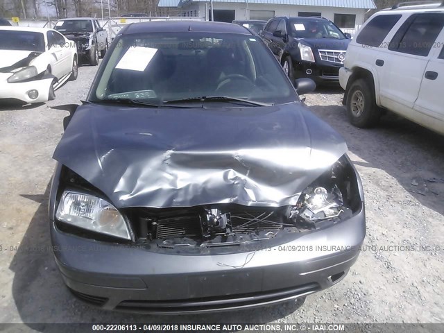 1FAFP34N17W147518 - 2007 FORD FOCUS ZX4/S/SE/SES GRAY photo 6