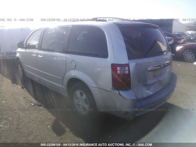 2D4RN5D19AR211099 - 2010 DODGE GRAND CARAVAN SXT SILVER photo 3