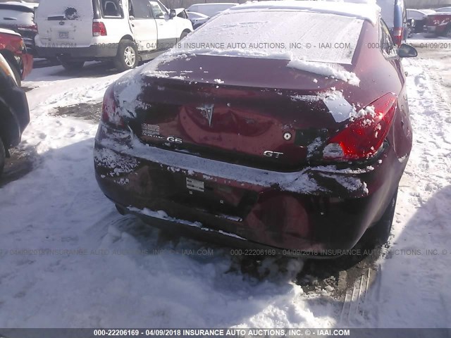 1G2ZH17N284115117 - 2008 PONTIAC G6 GT RED photo 6