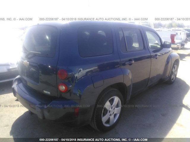 3GNBAADB4AS526317 - 2010 CHEVROLET HHR LS BLUE photo 4