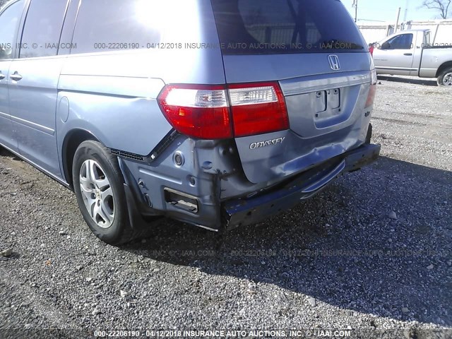 5FNRL386X6B071905 - 2006 HONDA ODYSSEY EXL ლურჯი ფოტო 6