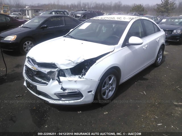 1G1PE5SB3G7174229 - 2016 CHEVROLET CRUZE LIMITED LT WHITE photo 2