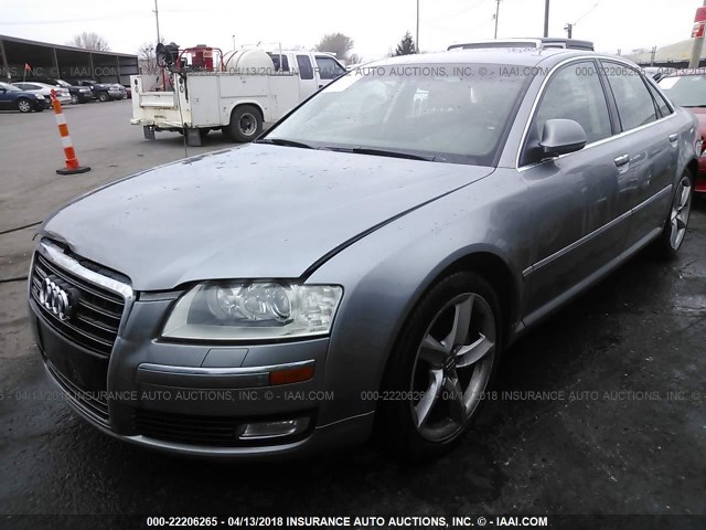 WAULV94E08N015778 - 2008 AUDI A8 4.2 QUATTRO GRAY photo 2