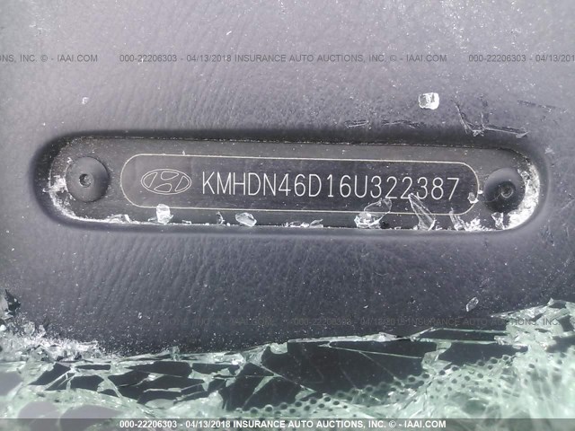 KMHDN46D16U322387 - 2006 HYUNDAI ELANTRA GLS/GT/LIMITED BLUE photo 9