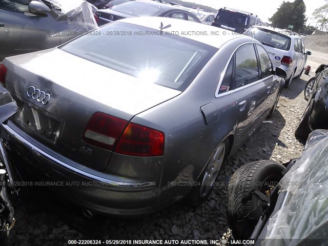 WAUML44E55N010035 - 2005 AUDI A8 L QUATTRO GRAY photo 4