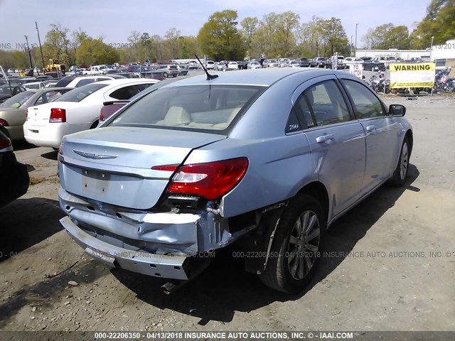 1C3CCBBB2CN283902 - 2012 CHRYSLER 200 TOURING Light Blue photo 4