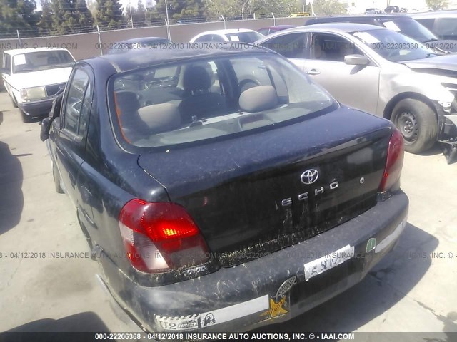 JTDBT123310175132 - 2001 TOYOTA ECHO BLACK photo 3