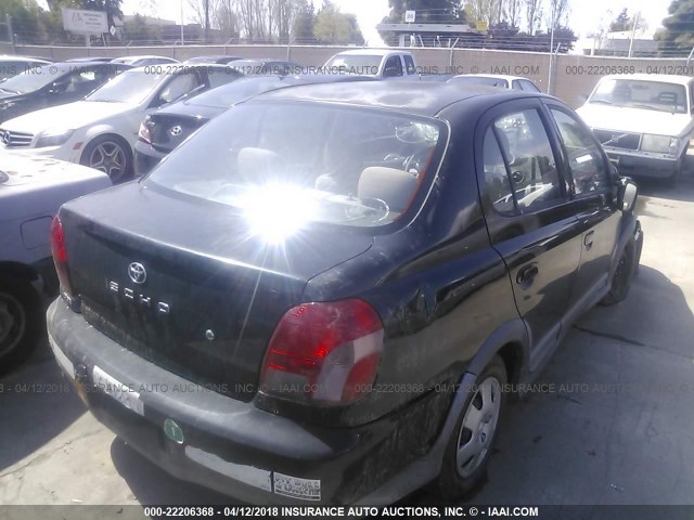 JTDBT123310175132 - 2001 TOYOTA ECHO BLACK photo 4