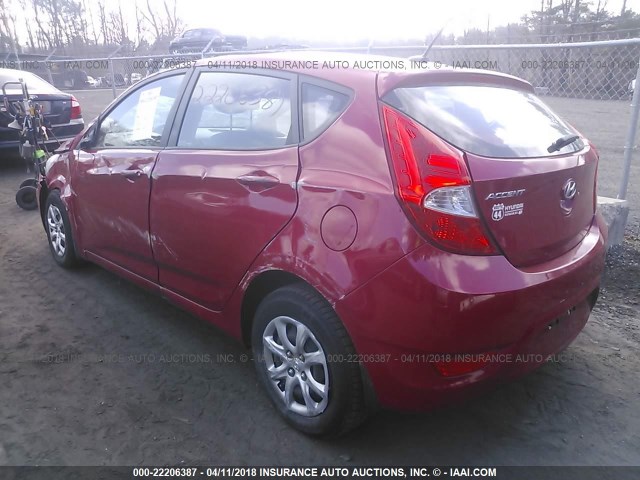 KMHCT5AE7DU121033 - 2013 HYUNDAI ACCENT GLS/GS RED photo 3