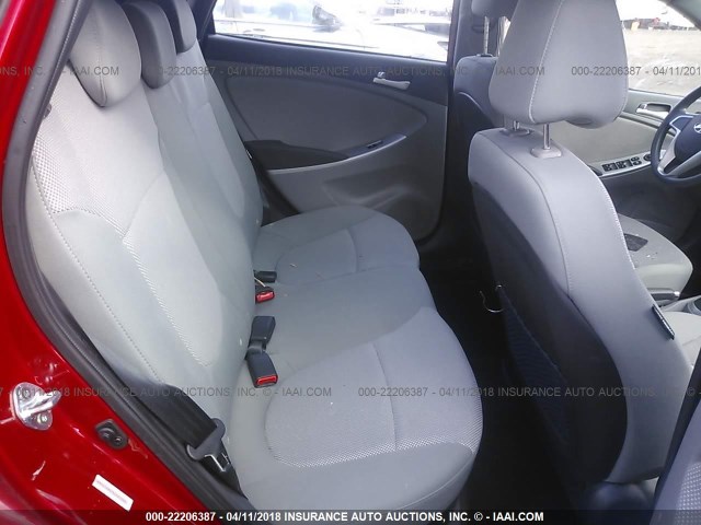 KMHCT5AE7DU121033 - 2013 HYUNDAI ACCENT GLS/GS RED photo 8