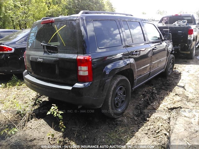 1C4NJPBA0GD764998 - 2016 JEEP PATRIOT SPORT BLACK photo 4