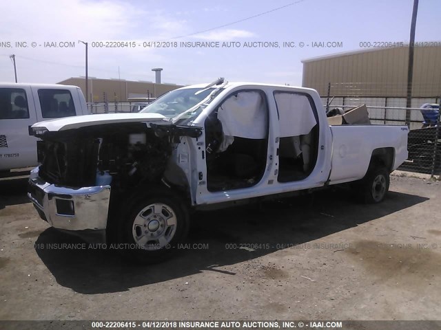 1GC1KVEY1JF133777 - 2018 CHEVROLET SILVERADO K2500 HEAVY DUTY LT WHITE photo 2