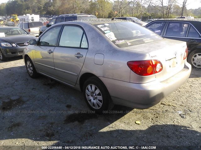 1NXBR38E83Z021476 - 2003 TOYOTA COROLLA CE/LE/S GRAY photo 3