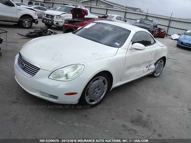 JTHFN48Y420024560 - 2002 LEXUS SC 430 WHITE photo 2