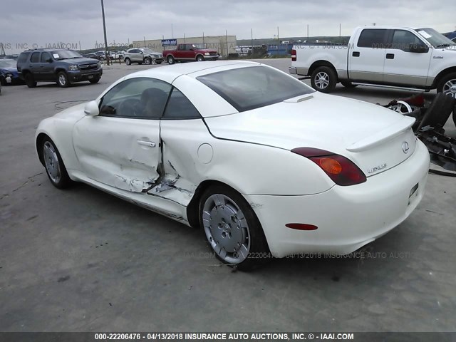 JTHFN48Y420024560 - 2002 LEXUS SC 430 WHITE photo 3