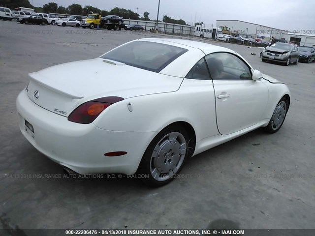 JTHFN48Y420024560 - 2002 LEXUS SC 430 WHITE photo 4